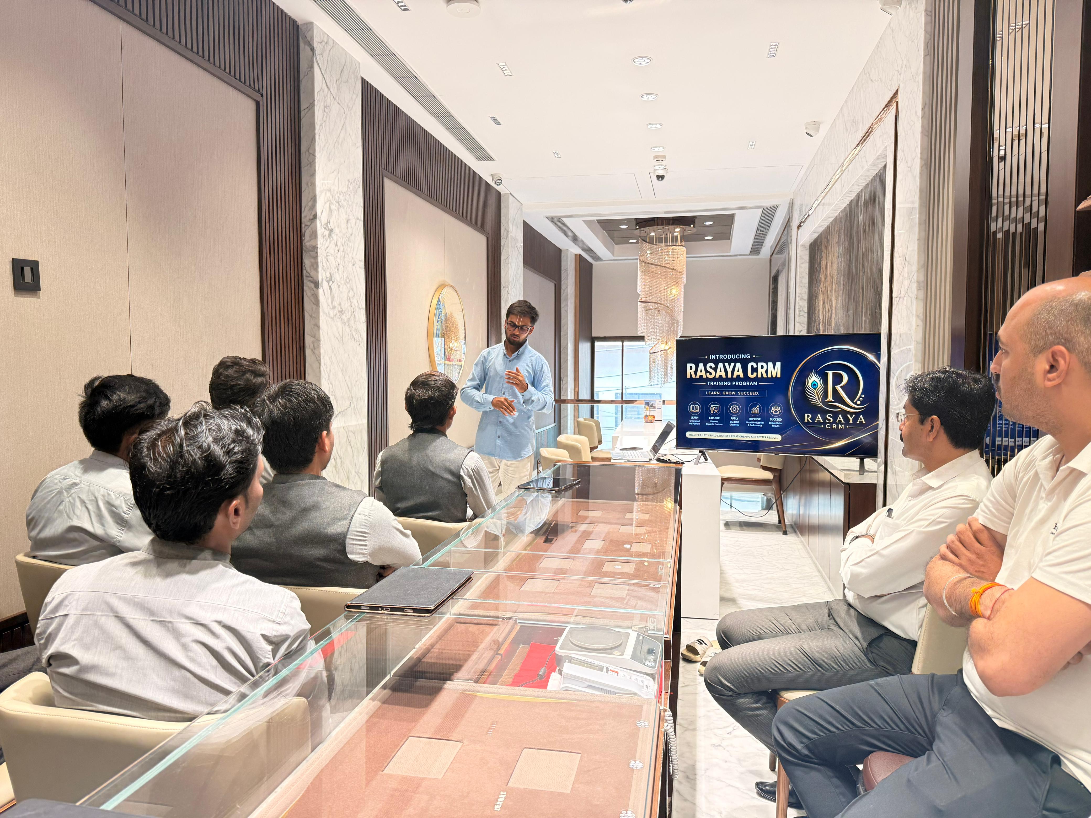 Rasaya CRM staff training at jewellery store